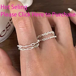 VENTFILLE 925 Sterling Silver Irregular Design Wave Golden Stackable Finger Rings Trendy Adjustable For Women Gifts Dropshipping
