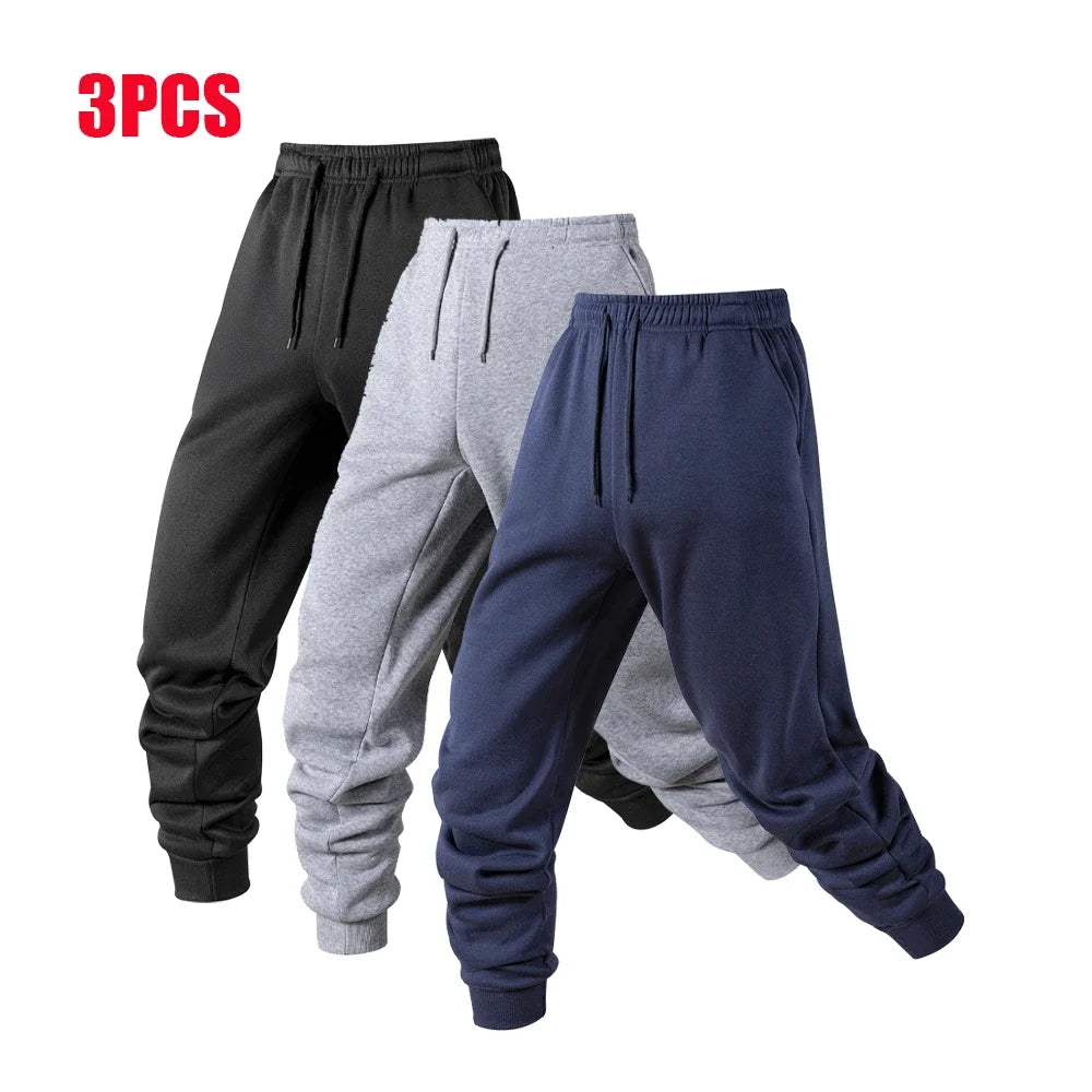 1/3 Pack Men's Warm Sports Pants Male Casual Sportswear Running Workout Long Pants Sport Trousers Jogger Sweatpants