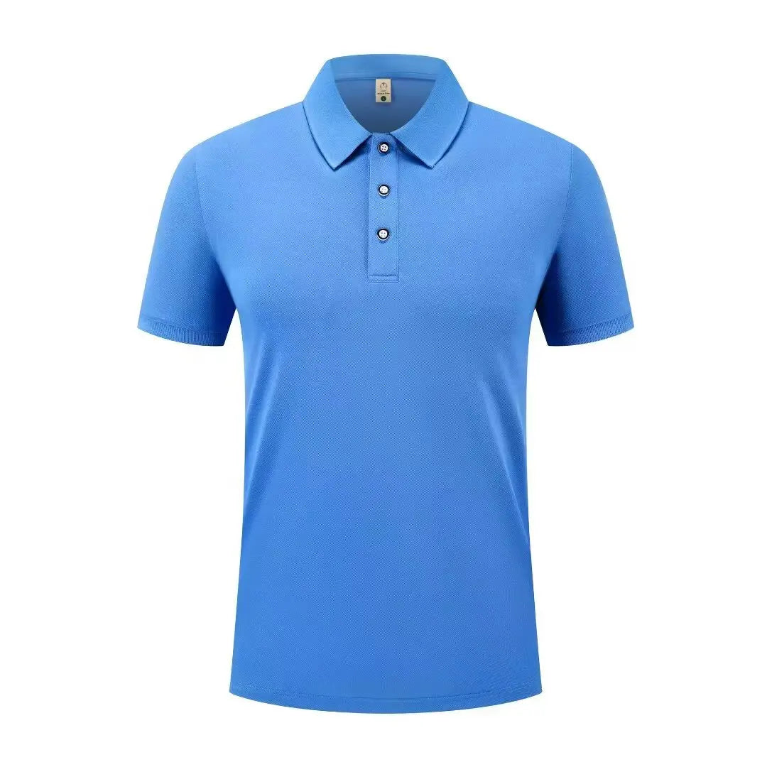 Summer Casual Sports Quick-drying Lapel Short-sleeved POLO Shirt 23 Solid Color Shirt Cycling Suit Fitness Suit For Men S-4XL