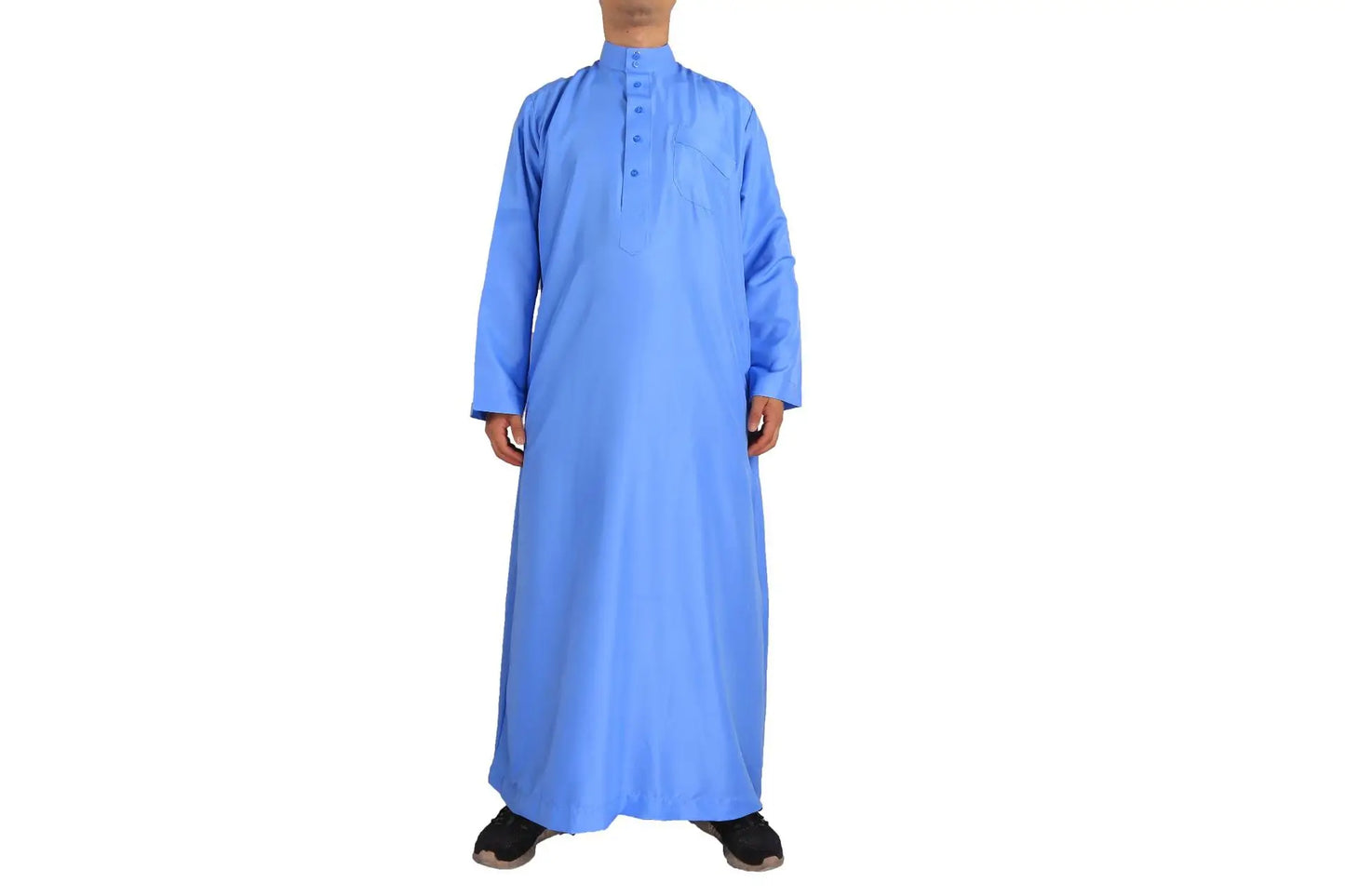 Muslim Fashion Abayas for Men Solid Crew Neck Jubba Thobe Loose Casual Robe Saudi Arabic Kaftan Pakistan Caftan Islamic Clothing
