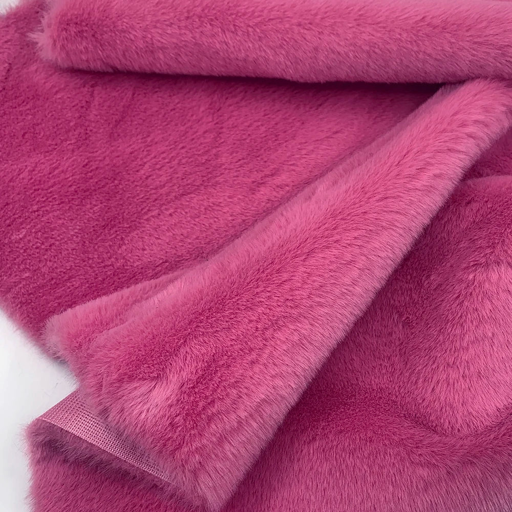 10mm Pile Length Fur Fabric Polyester Imitation Fur Fabrics Handmade DIY Encryption Thickening Fake Rabbit Hair Fur Plush Fabric