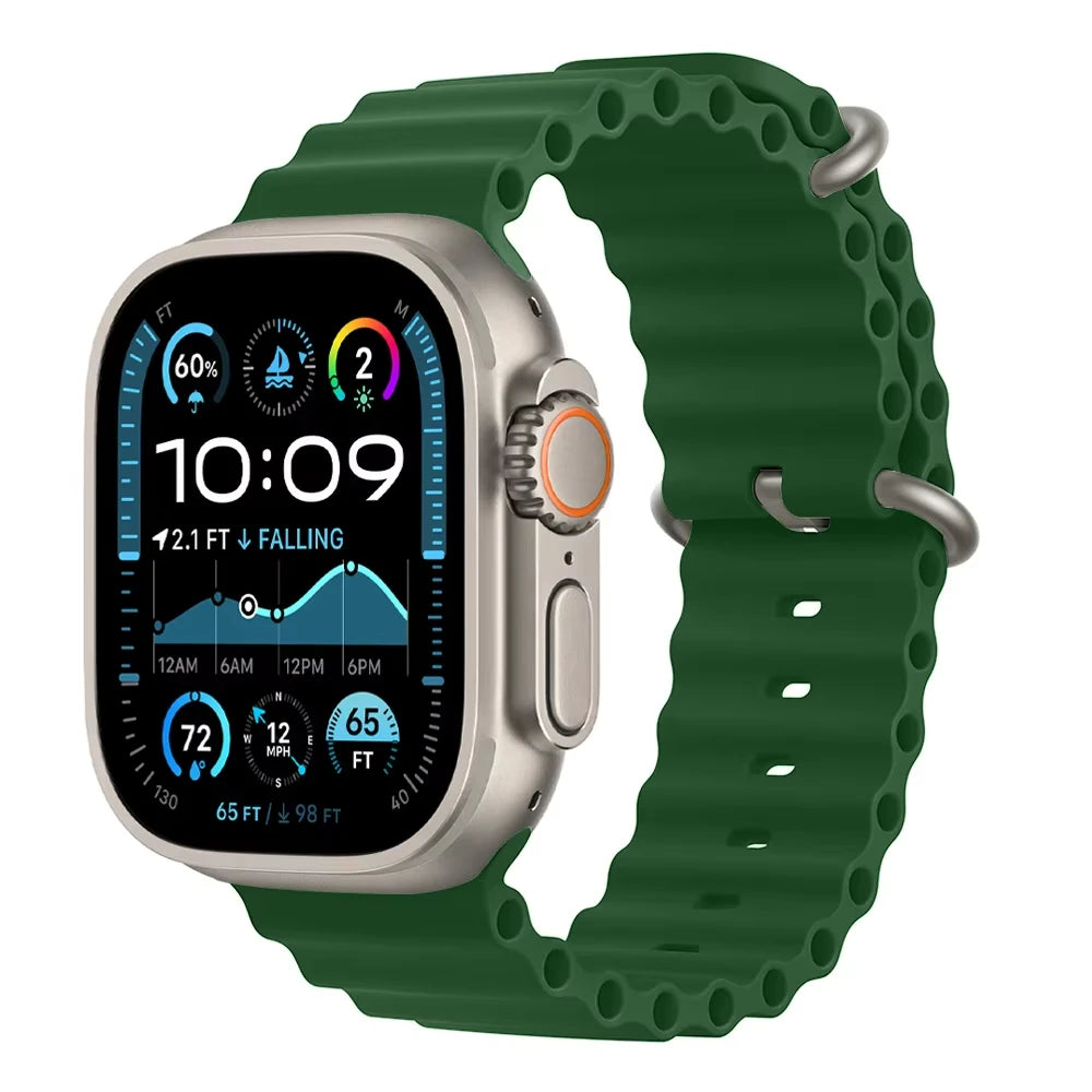 Offizielles Ocean Armband für Apple Watch Ultra 3 2 49mm 46mm 44mm 40mm 42 41 45 Sportarmband iWatch Series 11 10 9 7 8 6 SE3