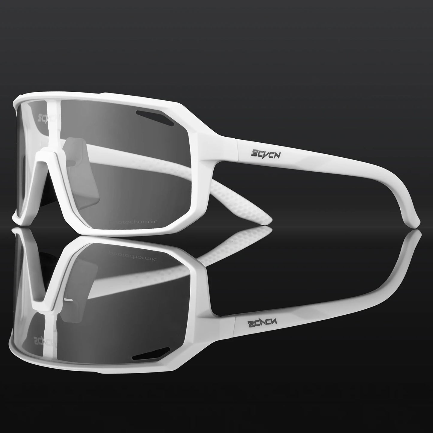 SCVCN Lunettes de soleil photochromiques d'extérieur, lunettes de cyclisme pour hommes, lunettes de vélo pour femmes, VTT, vélo de route, lunettes de cyclisme UV400