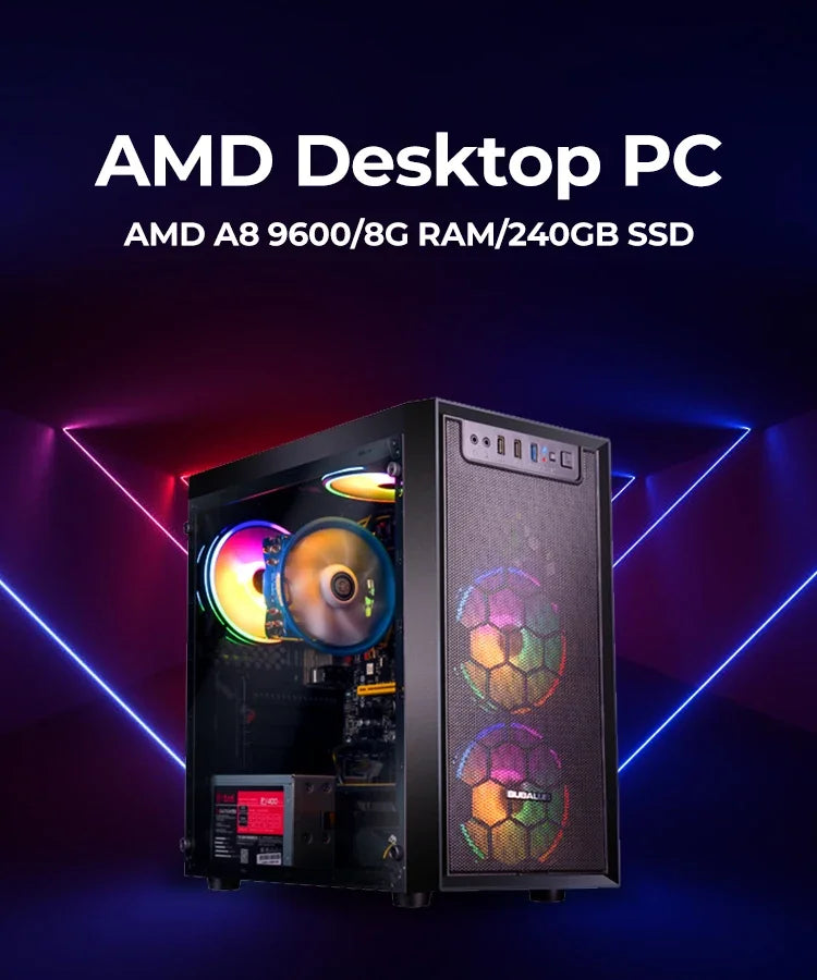 AOTESIER 5 9400 F RX580 PC Gamer Complet Pas Cher, Ensemble d'équipement Informatique Personnalisé, Ordinateurs de Bureau Préassemblés, Vente en Gros, Assemblage PC Gamer de Bureau