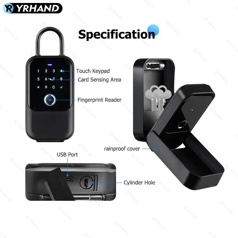 TTlock Smartkey Lock Box Home Key Wireless Smartlock Box Elektronische Schlüsselbox App Digital Code Bluetooth Key Safe Vorhängeschloss für Gastgeber