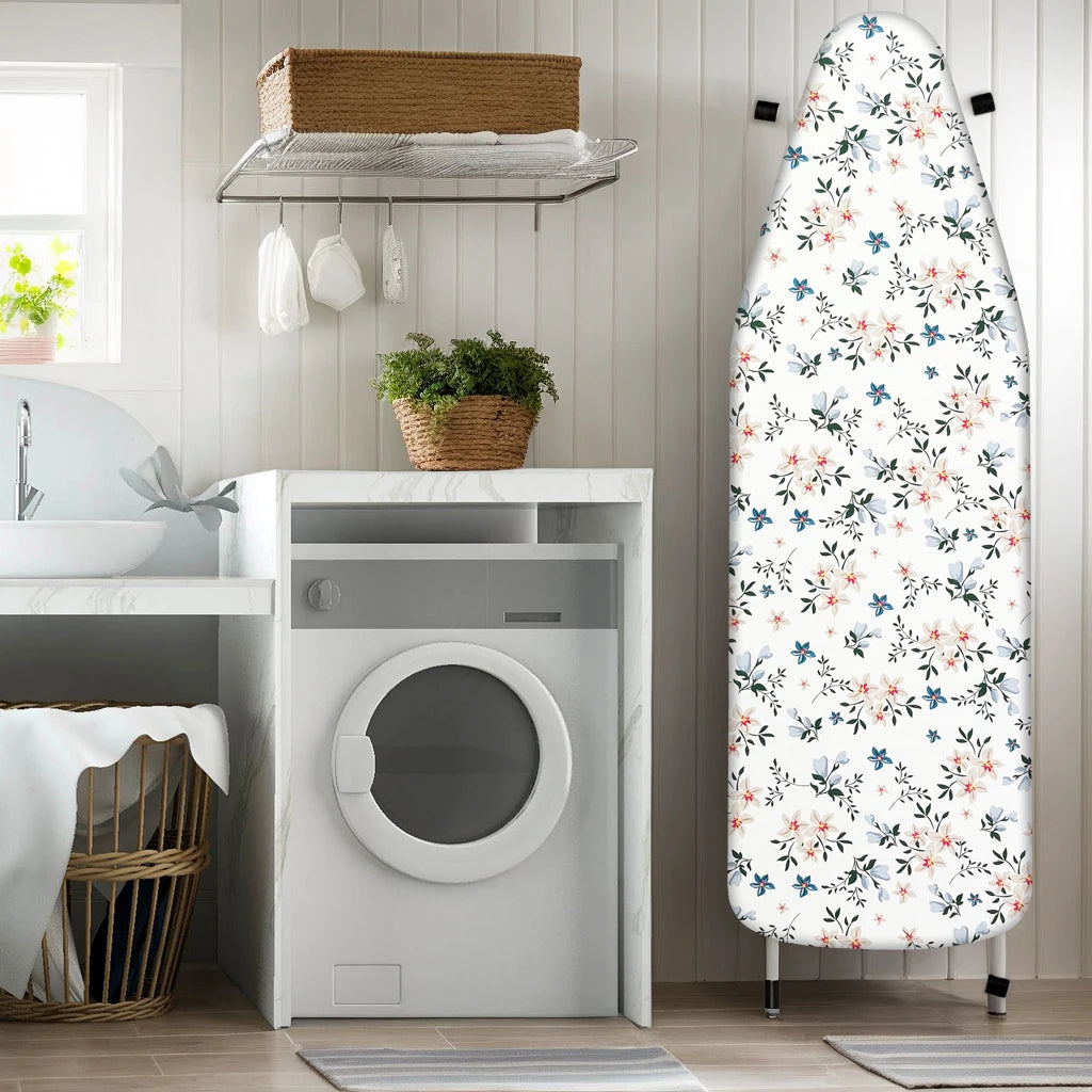 MZXcuin Ironing Board Covers (140x50 cm) Drawstring Tightening with Thick Felt Padding, Easy Fit, Scorch Resistant