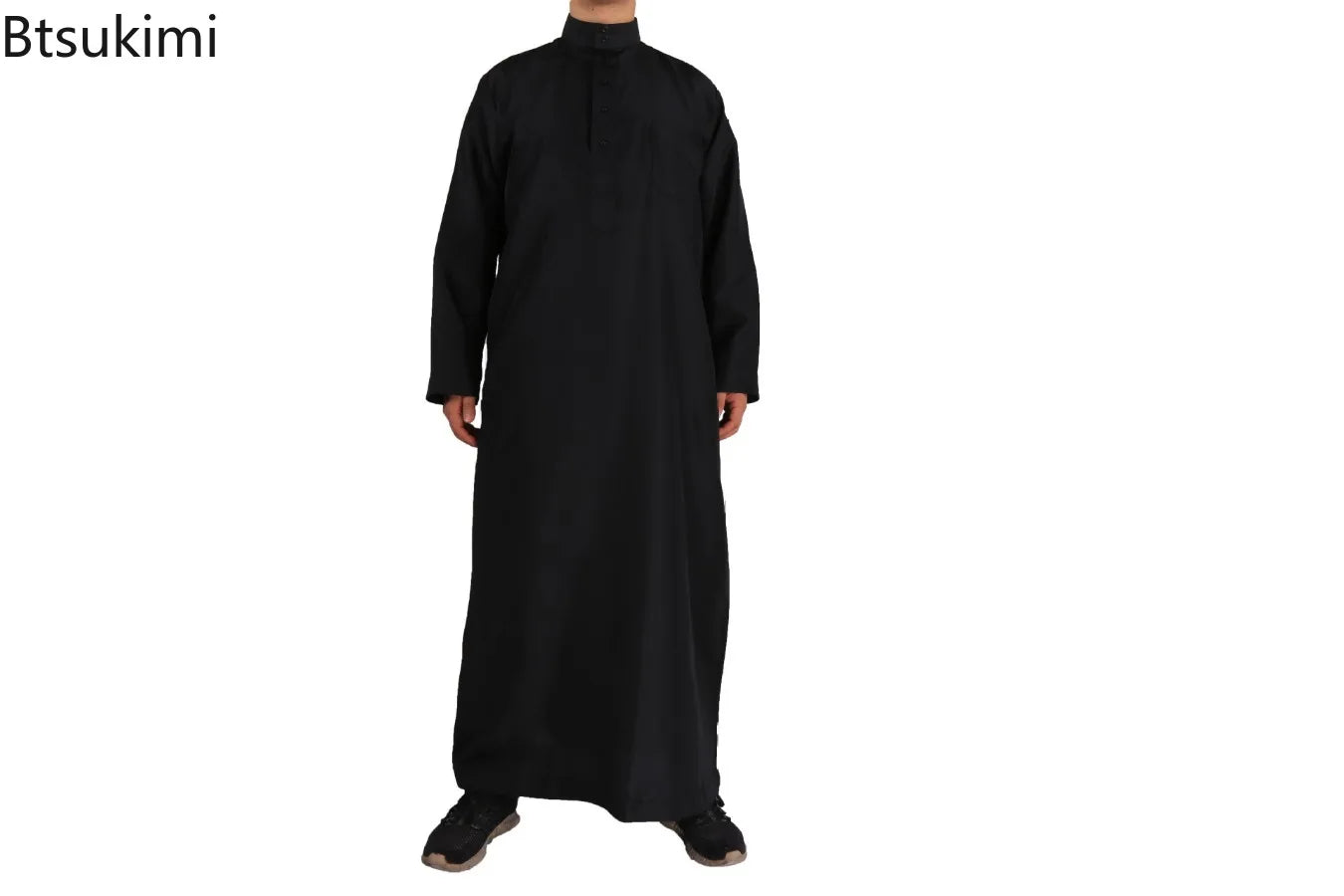 Muslim Fashion Abayas for Men Solid Crew Neck Jubba Thobe Loose Casual Robe Saudi Arabic Kaftan Pakistan Caftan Islamic Clothing