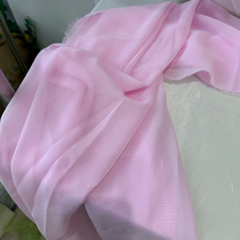 Tissu en mousseline pour robes, jupes, chemises, vêtements, décorations et projets de couture DIY, rose et violet