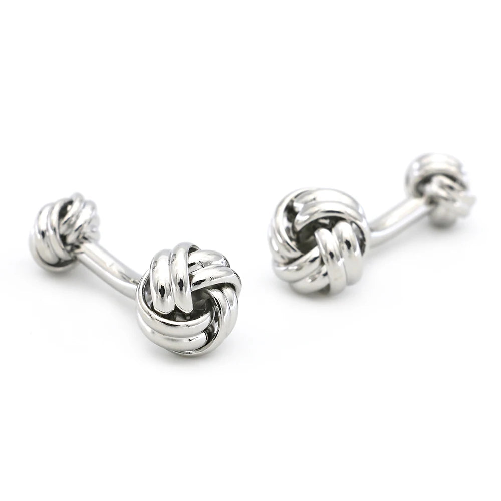 iGame Boutons de manchette nœud de mode en laiton de qualité design boule tressée pour mariage homme