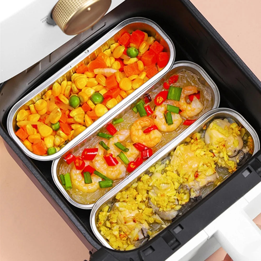 Mini Cake Pan with Lid Mini Baking Pan Aluminum Foil Long Baking Cup Disposable Aluminum Foil Bakaing Pan Brownie Cake Liner