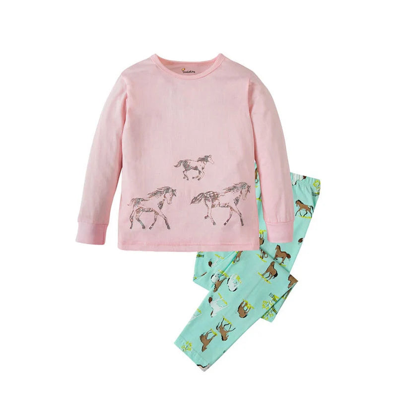 Animal Cartoon Boys Pajamas Sets Children's Sleepwear Kids Nightwear 100 Cotton Spring Autumn Boy Pyjamas Homewear Night Wear