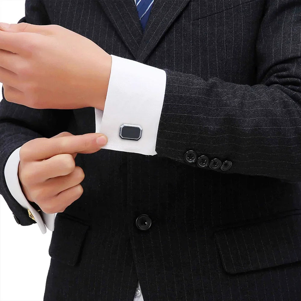 Französische quadratische Manschettenknöpfe Mode Herren Business Bankett Anzug Hemd Manschettenknöpfe Luxus Hochzeit Manschettenknöpfe Geschenke 2024