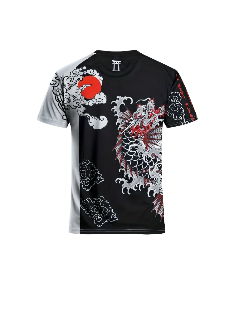 Japanische Sonderedition Herren-Fußballtrikot Rundhals bequemes Sportoberteil schweißabsorbierend atmungsaktiv Japanische Kampfku