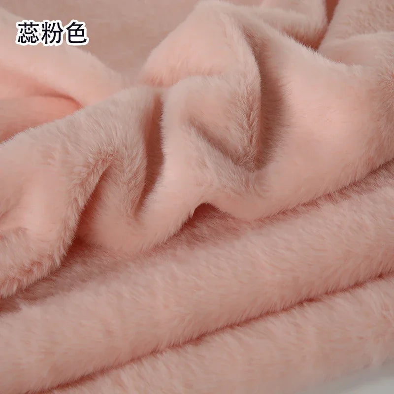 50x50cm 8mm Purple Imitation Otter Rabbit Fur Short Plush Fabric Making   DIY Plush Toys Fabric Display Background Scarf Pillow