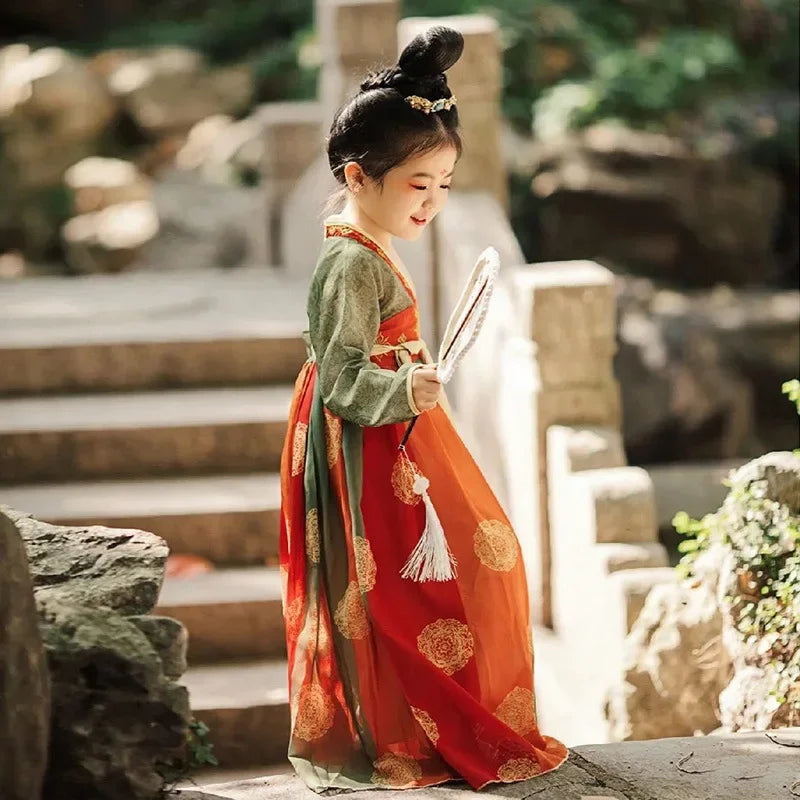 Robe chinoise Hanfu moderne pour fille, tenue d'Halloween de fée, Vêtements pour enfants, Vestidos, Costume traditionnel de Cosplay, Robes pour filles