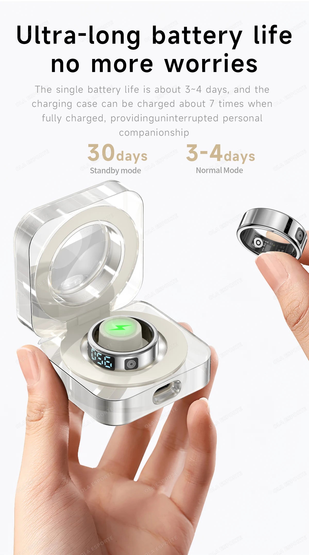 New LED Display Screen Smart Ring 5ATM Waterproof Heart Rate Sleep Multi Function Fitness Sports Rings Pedometer Men's women's