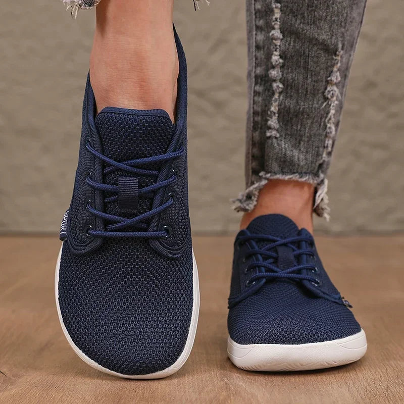 2025 Summer Men's Running Shoes Barefoot Fitness Mesh Sports Shoes Women Flat Bottom Wide Foot Shoes Slow Running Brand Sneakers