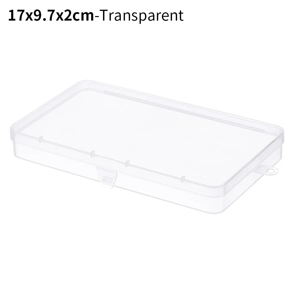 Square Round Plastic Transparent Storage Box Small Items Sundries Organizer Case Jewelry Beads Container Box Tools Accessories