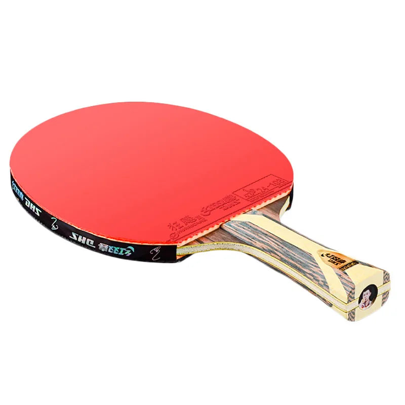 Raquette de tennis de table professionnelle DHS 9 étoiles, 5 plis bois 2 ALC, raquette de ping-pong offensive avec revêtement collant Hurricane