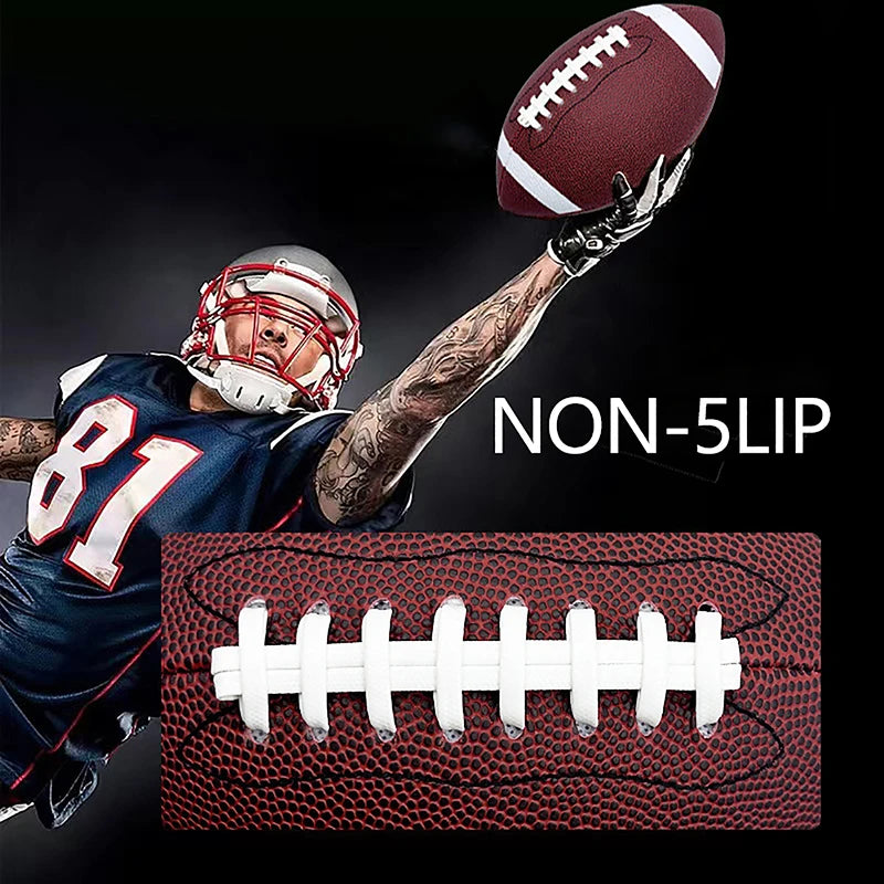 21cm/8.5Inch 16p Eco-Friendly PVC Rugby Inflatable American Football Children's Leather Ball Indoor and Outdoor Sport Supplies