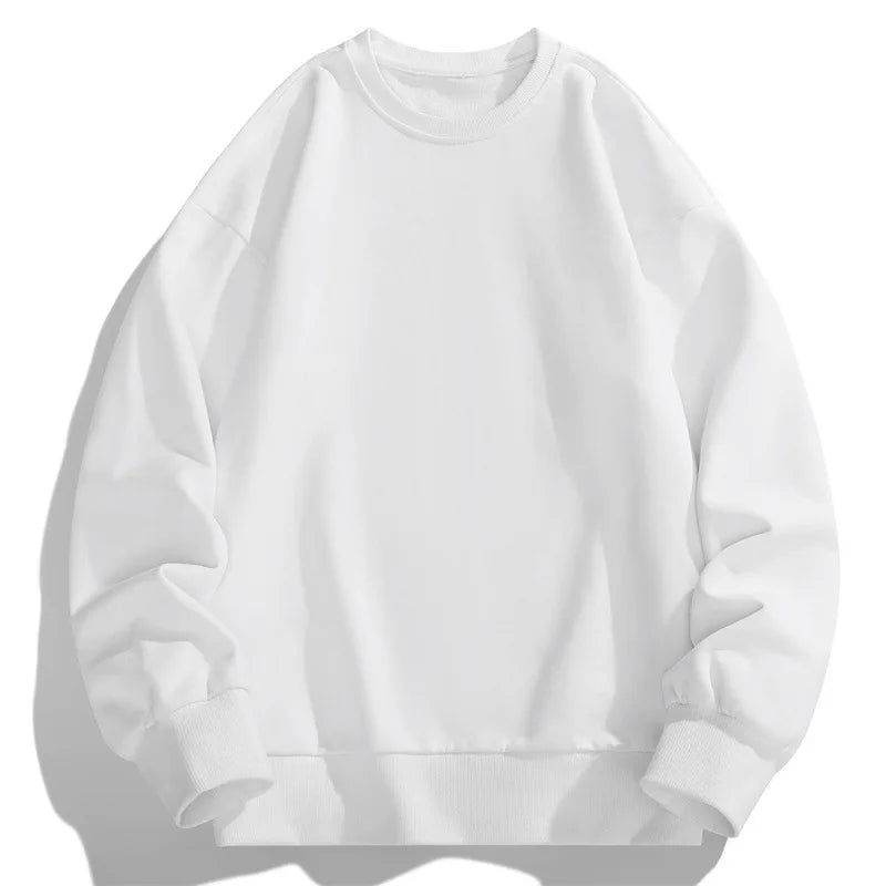 Herren Sweatshirt 2025 Frühling Herbst Rundhals Langarm Hoodies Einfarbiger Pullover Lässige Sport Fitness Freizeit Herrenbekleidung Oberteil
