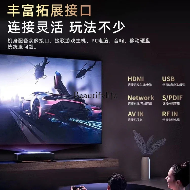 Téléviseur intelligent 4K HD ACL à réseau vocal pour la maison, de 45/65/70/75/85/100 pouces