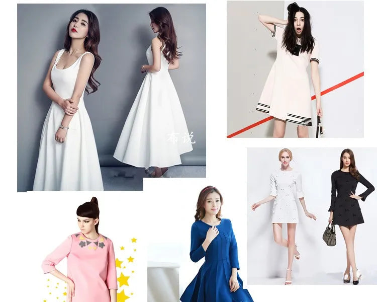 Space Cotton Fabric Thin Clothing Designer Four Sided Elastic Wholesale Cloth Diy Sewing Polyester Spandex Material