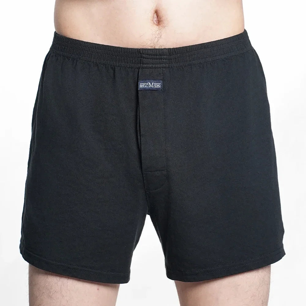 Herren reine Baumwolle Boxershorts Unterwäsche Hohe Taille Große Unterhose Lässiges Karo Übergröße Aro-Hose Pyjamahose für Zuhause M-3XL