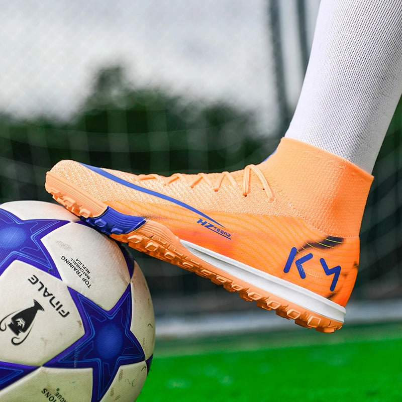 Neue hochwertige Herren Fußballschuhe TF/FG Trainingsfußballschuhe Ultraleichte rutschfeste Turf-Fußballschuhe Chuteira Campo