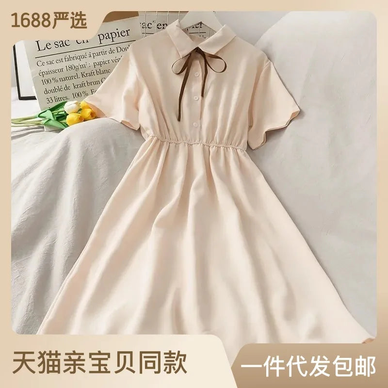 2026 Été Robes pour enfants Robes pour étudiants Vêtements pour enfants Style fête pour adolescents Uniforme de marin Robe de princesse Filles Quotidien 6 9 12 ans Fée