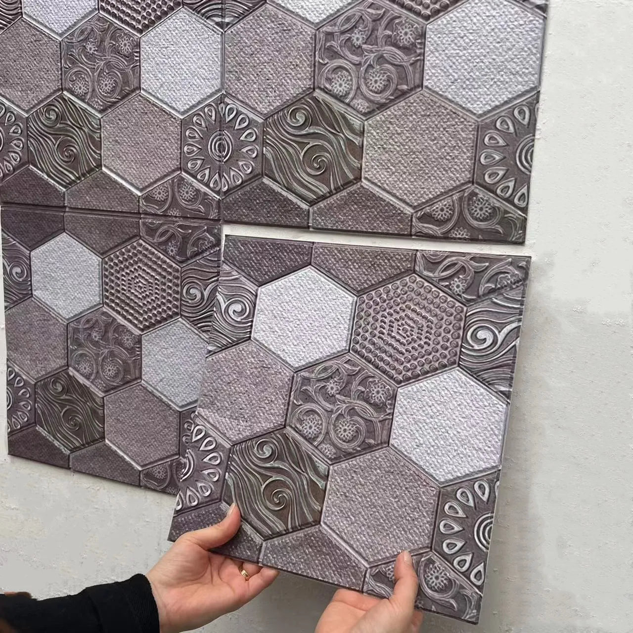 10/20Pcs Peel and Stick Tile Backsplash Thicker Design Marble Tiles 12"X12" Stick on Backsplash Self Adhesive Tiles for Any Room