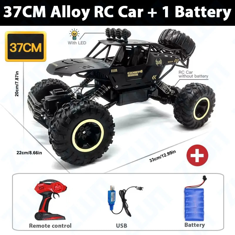 ZWN 1:12 / 1:16 4WD RC Auto mit LED-Lichtern 2.4G Funkfernsteuerung Autos Buggy Offroad-Kontroll-LKWs Jungen Spielzeug für Kinder