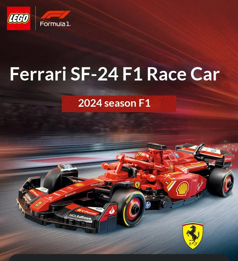Célébration de Noël Lego 77242 Voiture de Course F1 Ferrari SF-24 Jouets pour Enfants Cadeau de Noël