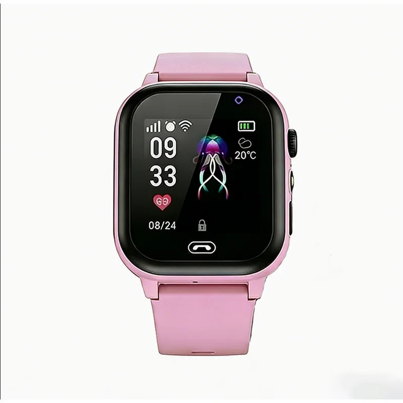Montre intelligente pour enfants 5G GPS Localisation Appel vidéo Carte SIM SOS Caméra enfant Étanche Mise à niveau 2025 Pour garçons filles Ajouter des écouteurs