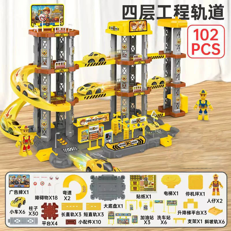 Race Track Car Ramp Toy Educational Game For Boys Children Racing Gliding Track Toys Puzzle Gliding Rail Car Park Toy