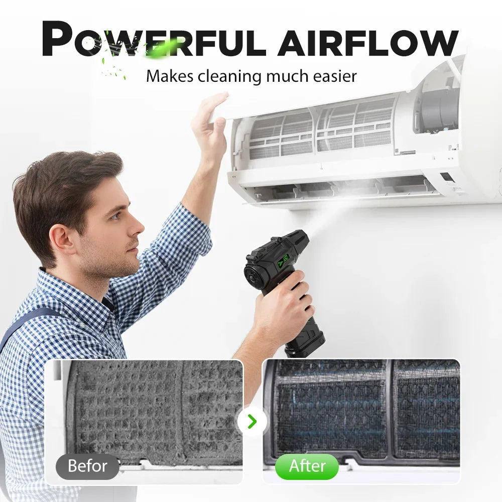2026 Gewaltiger Ventilator 990000 U/min Leistungsstarker Luftgebläse Bürstenloser Staubsauger Wiederaufladbar Starke Winde 60 m/s Turbo-Jet-Gebläse