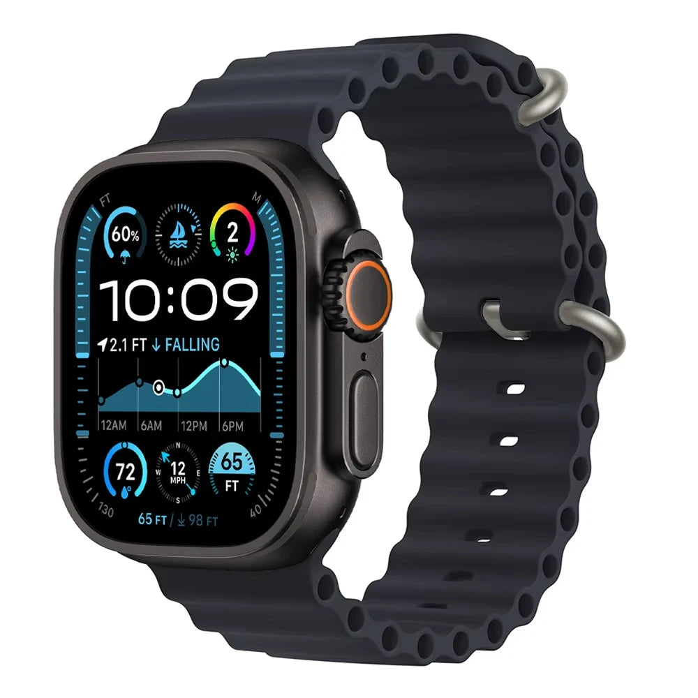 Offizielles Ocean Armband für Apple Watch Ultra 3 2 49mm 46mm 44mm 40mm 42 41 45 Sportarmband iWatch Series 11 10 9 7 8 6 SE3