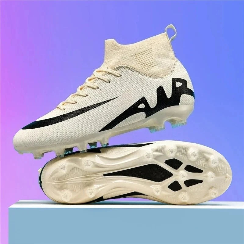 Chaussures de football roses tendance pour hommes Chaussures de football professionnelles légères Chaussettes de football pour hommes Chaussures de football d'extérieur antidérapantes Baskets de football originales