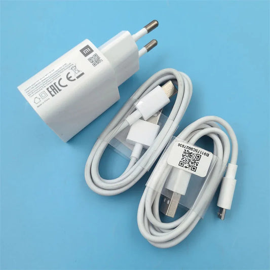Original Xiaomi Redmi 10A 9A 8A 7A 12C 10W Ladegerät 5V2A EU US Netzteil USB Typ C/Micro Kabel für Mi 5 6 7 8 9 POCO C55 C40