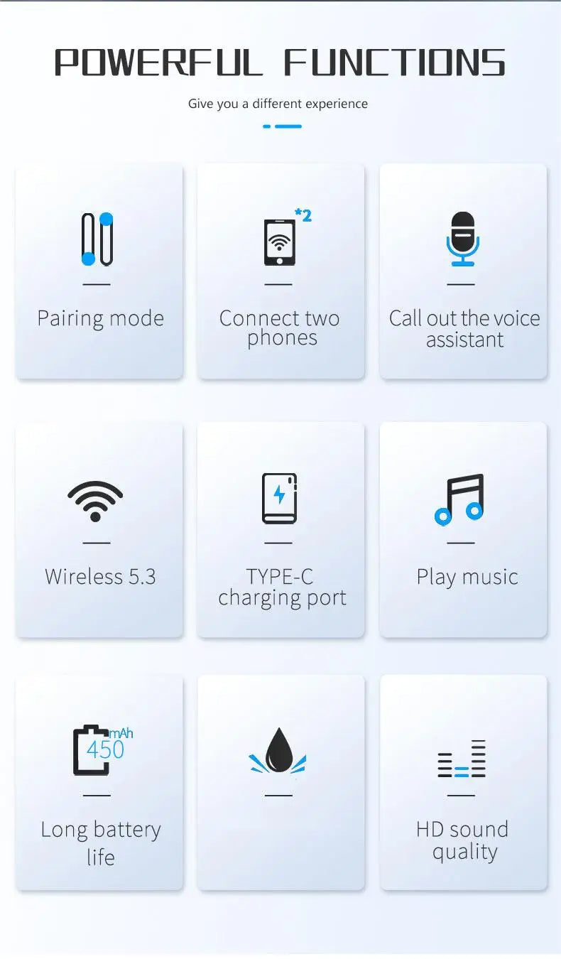 Casque de moto sans fil Bluetooth 5.3, appels mains libres, téléphone, écouteurs de moto étanches, lecteur de musique, casque de moto