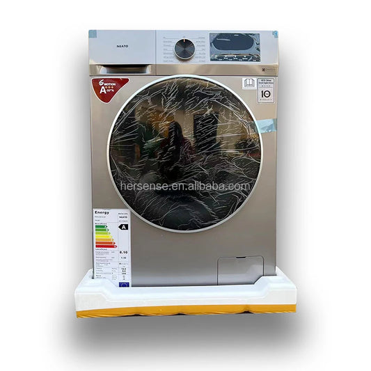 Household Large Capacity Intelligent 12kg Variable Frequency Full Automatic Front Load Washing Machine with Hot Dry 2 in 1