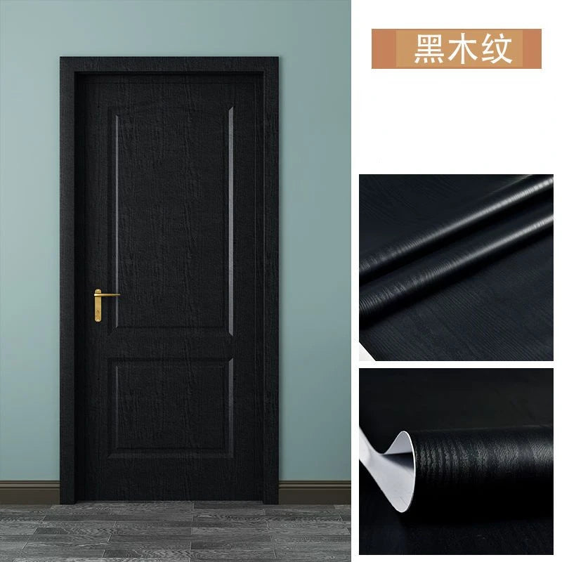 90CM Width Wood Grain PVC Wallpaper for Door Wardrobe Cupboard Table Furniture Waterproof Self Adhesive Stickers Home Decor Film