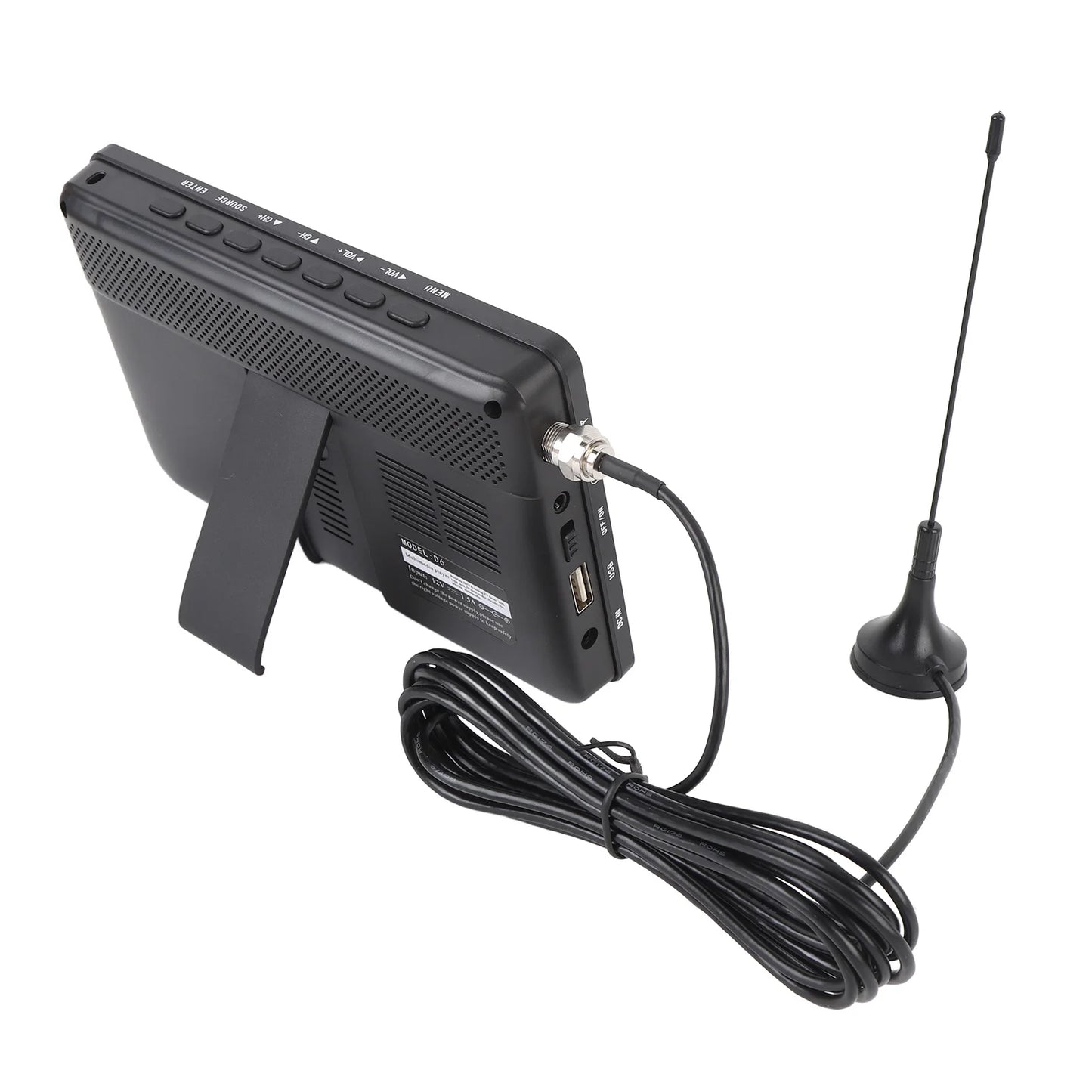 Small Digital TV 6 Inch Rechargeable Color  LED  Digital Television Radio Support High Sensitivity Tuner for Camping