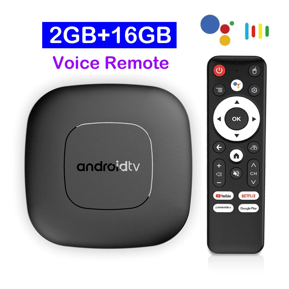 Smart TV Box 8GB 128GB Android 14 ATV Allwinner H313 Google Assistant 8K Video 4k HDR10 Media Player T1 Very Fast Set Top Box