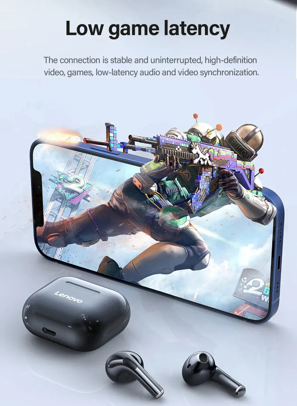 New LP40 NEW Bluetooth V5.0 Earphones Anti-sweat Lightweight Headphones Compatible With Smart Phone Laptop Computer Earbuds