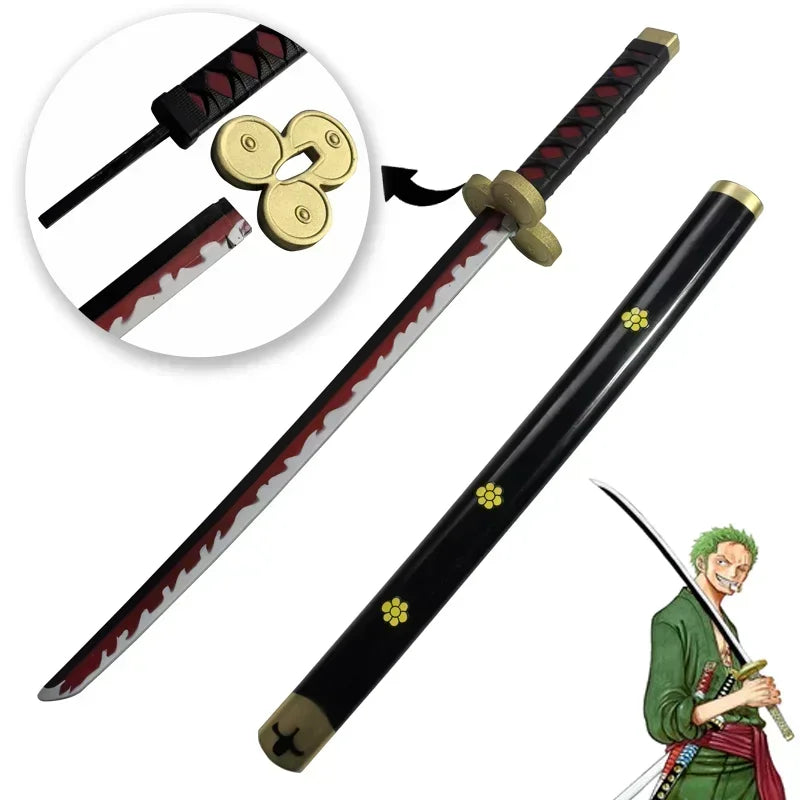 72cm Zoro Katana Samuraischwert Japan Anime Cosplay Katanas Yubashiri Kitetsu Shusui Wado Ichimonji PU Spielzeugschwerter