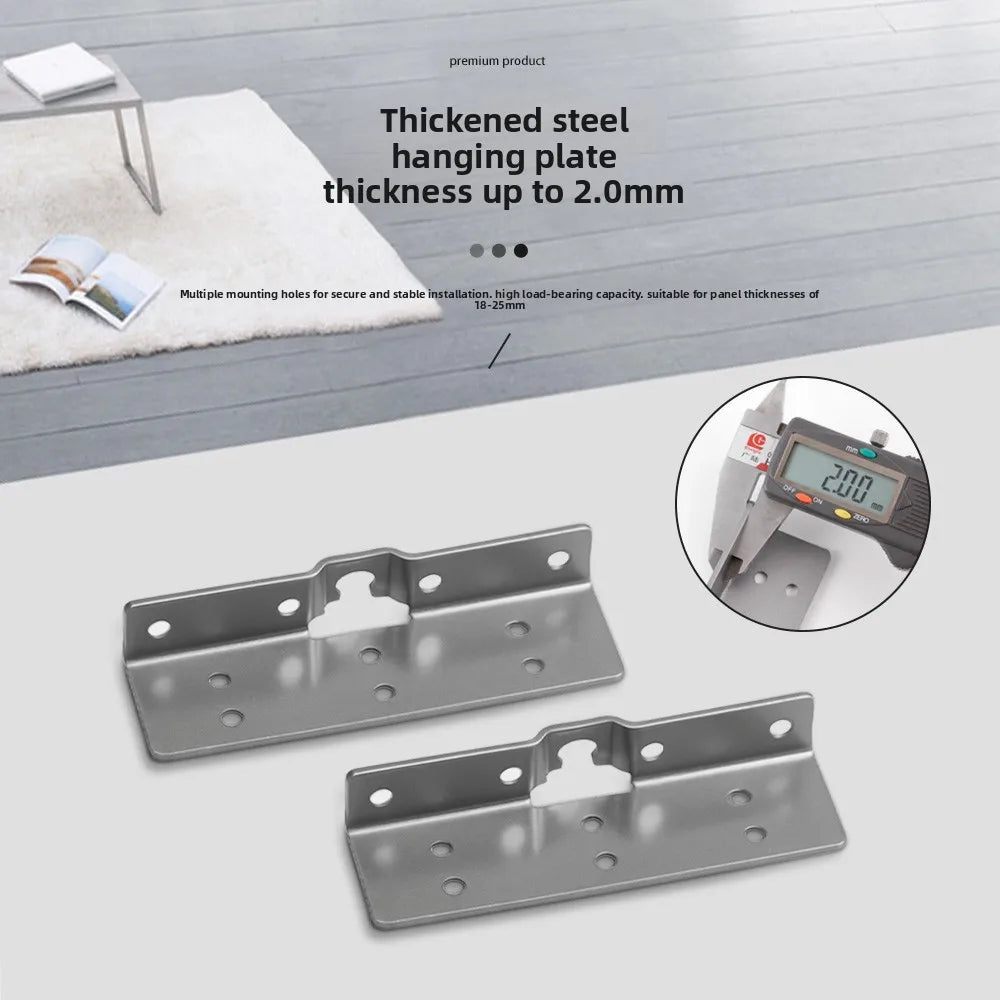 18-25 Board Without Lower Rail Wardrobe Hanging Sliding TV Cabinet Damping Buffer Wooden DoorTrack Sliding Pull-out Sliding Rail