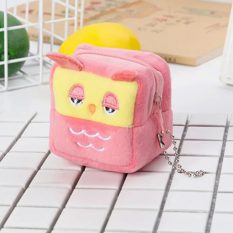 Cartoon Süße Schweinchen Geldbörse Kawaii Portemonnaie Weiche Plüsch Münztasche Schlüssel Kopfhörer Münz-Organizer Beutel Reißverschlusstasche Kindergeschenk