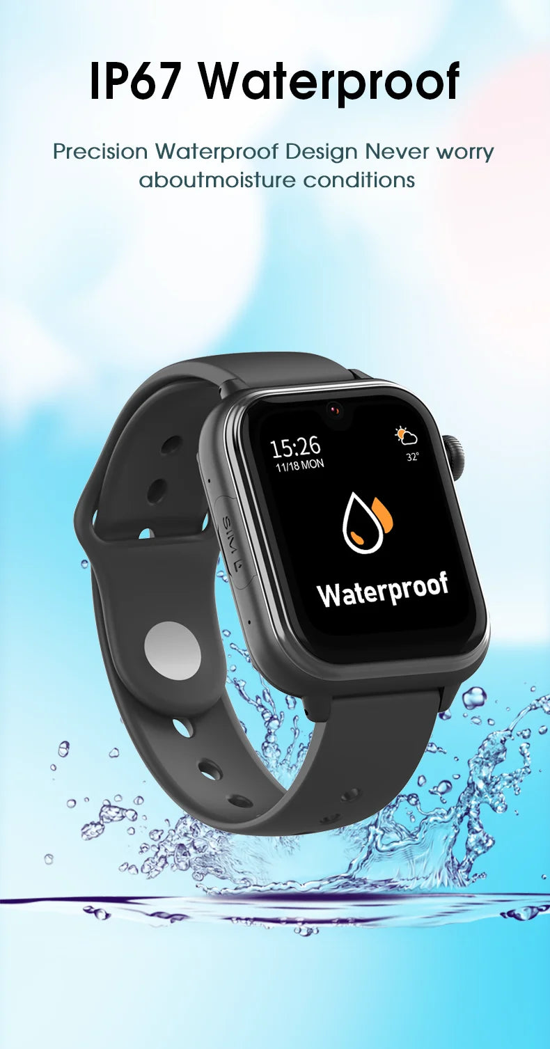 Montre intelligente GPS Wonlex KT37 pour enfants avec assistant vocal IA, application de surveillance, suivi de localisation WiFi, appel vidéo 4G