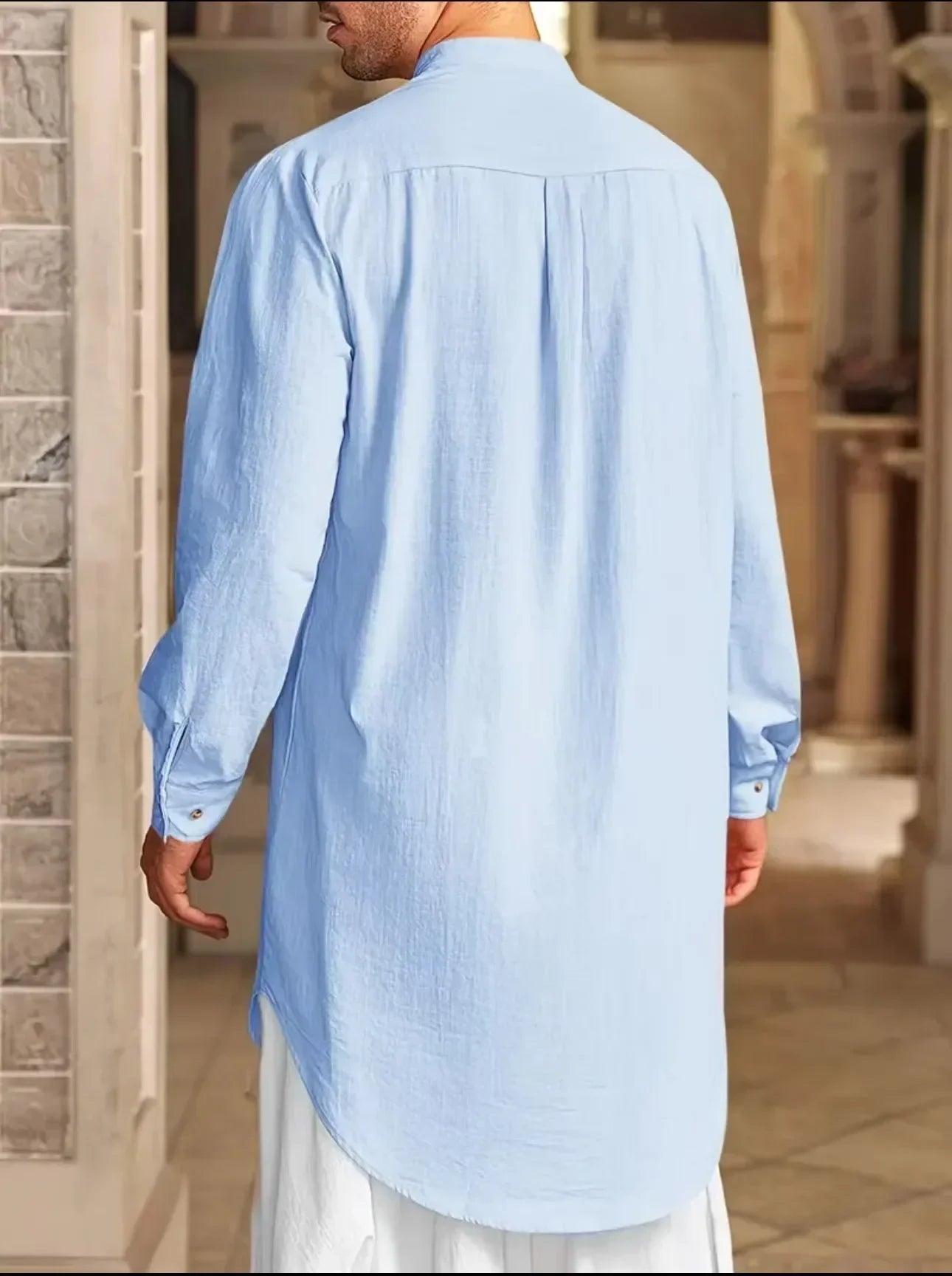Chemise musulmane ample en coton pour homme du Moyen-Orient, arabe, malaisien, nouveauté 2025